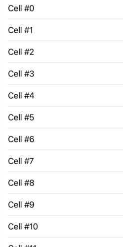 Create your first UITableView